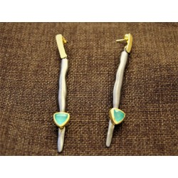 Oxidized Gold Plated Silver...