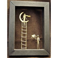 Frame made of wood and bronze
