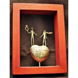 Frame made of wood and bronze