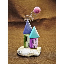 Wooden decorative painted...