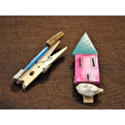Wooden decorative painted...