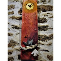 Wooden painted wall clock