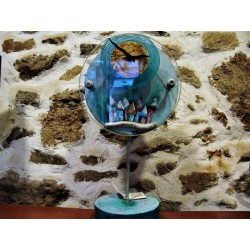Wooden painted table clock