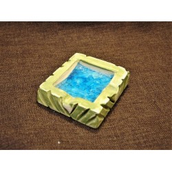 Ceramic Ashtray with glass