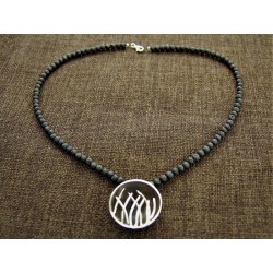 925 silver necklace with Lava